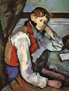 Paul Cezanne The Boy in the Red Waistcoat oil painting artist